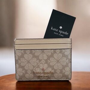 Kate Spade ♠️ Spade Flower Small Slim
Card Holder NEW